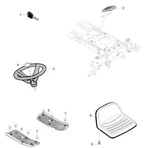 Customer Spec Diagram and Parts List for 42587X50D 2001 Briggs and Stratton Lawn Tractor
